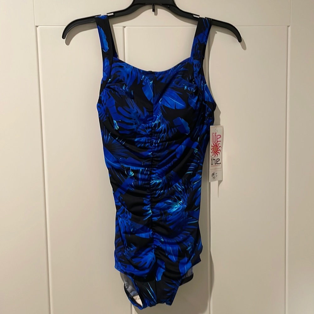 t.h.e. Shirred one piece swimsuit